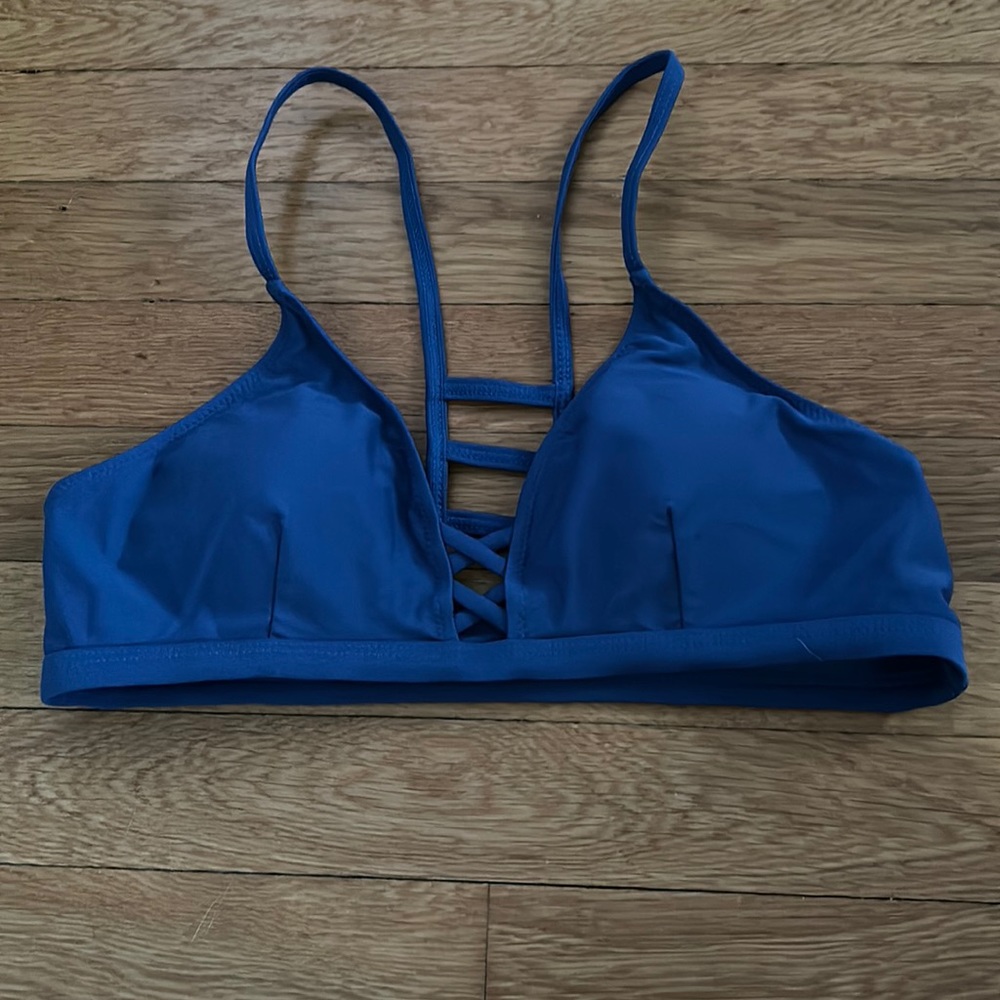 Cupshe Blue Ladder Back Bikini Top